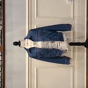 Jean jacket with plaid, by:BBJ, Los Angeles